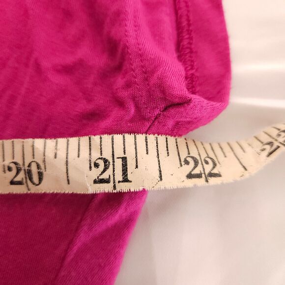 Anthropologie Pleione Womens Small Purple Cap Sleeve V-Neck Blouse Made in USA - Picture 4 of 7